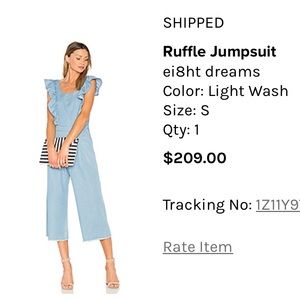 COPY - Denim Look Ruffle Jumpsuit